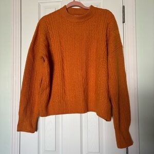 Amazon Essentials Vibrant Orange Crew Neck Sweater